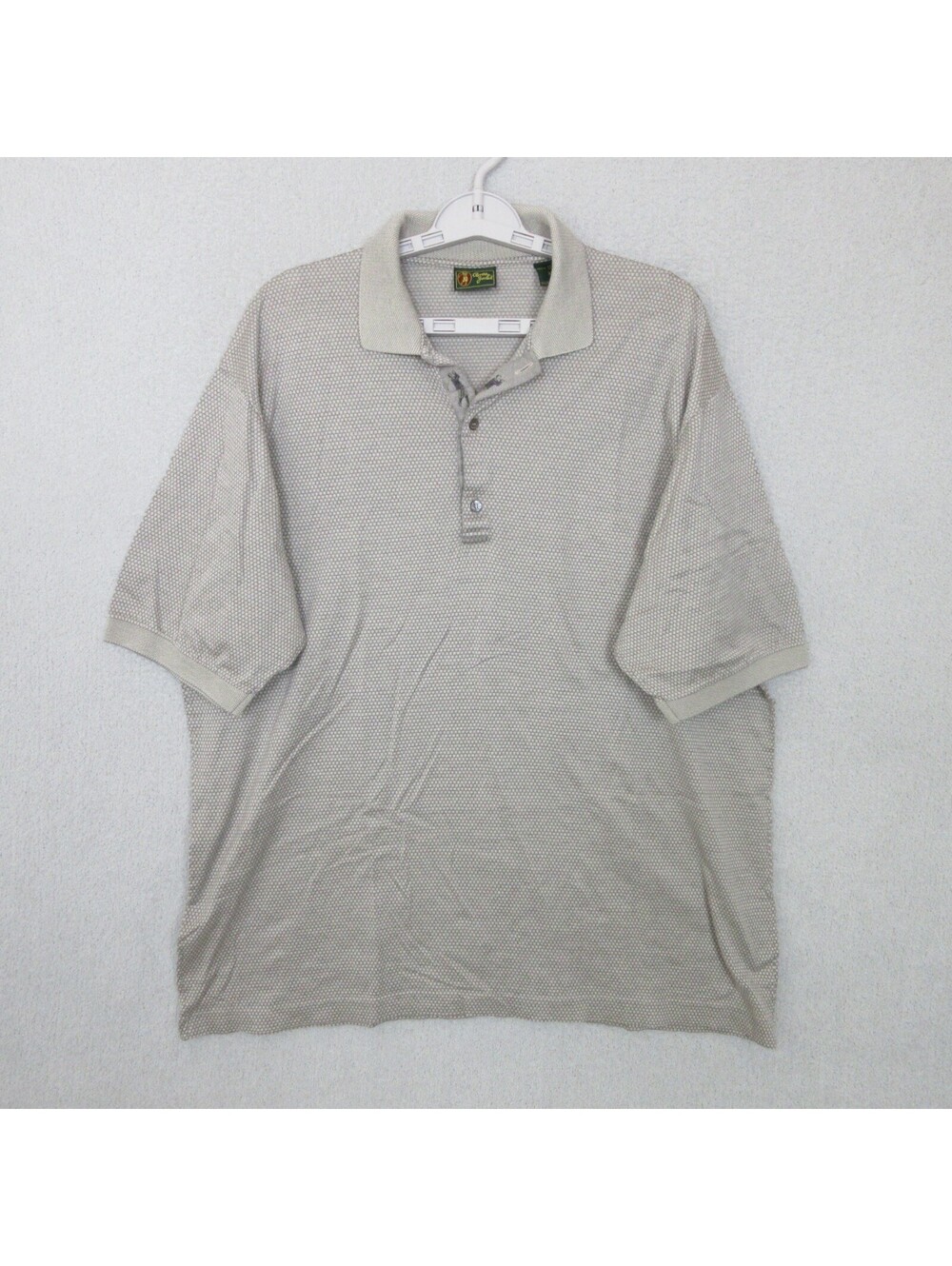 Bobby Jones Golf Polo Geometric Gray Men's XL 100% Cotton Made In Italy